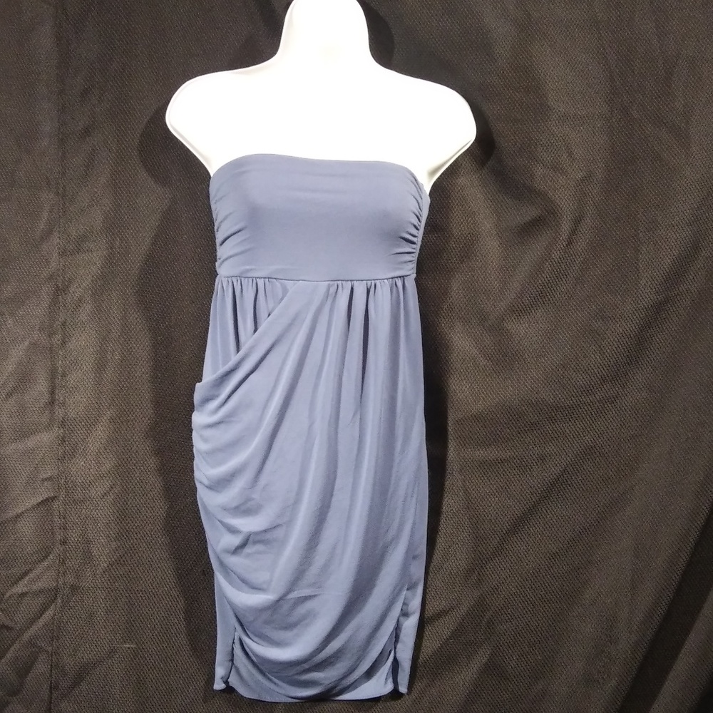 Forever 21 Strapless Blue Gray Dress